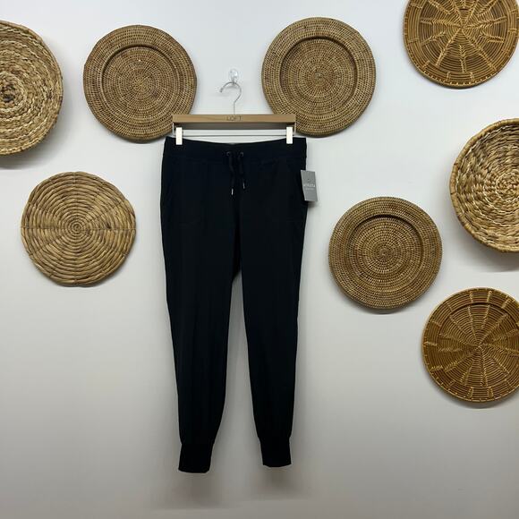NEW Athleta Black Drawstring City Jogger Pant 8 Athleisure Activewear Sporty - Picture 2 of 6